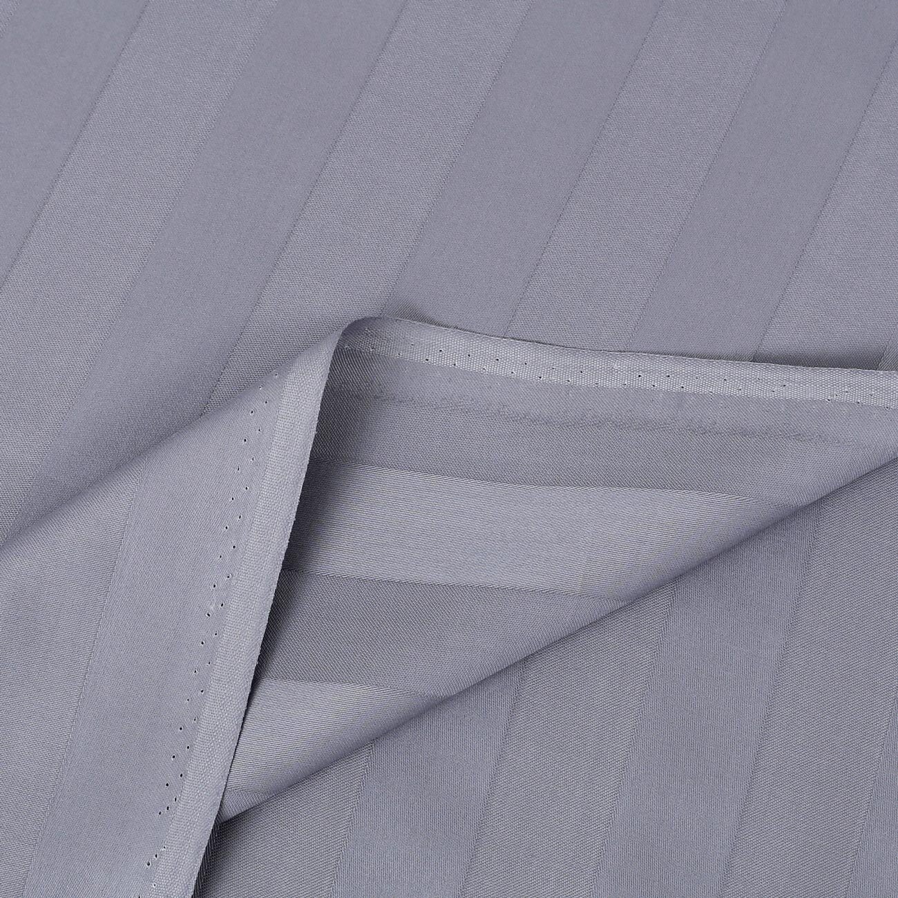 Damast - dunkelgraue Streifen mit Satin-Glanz