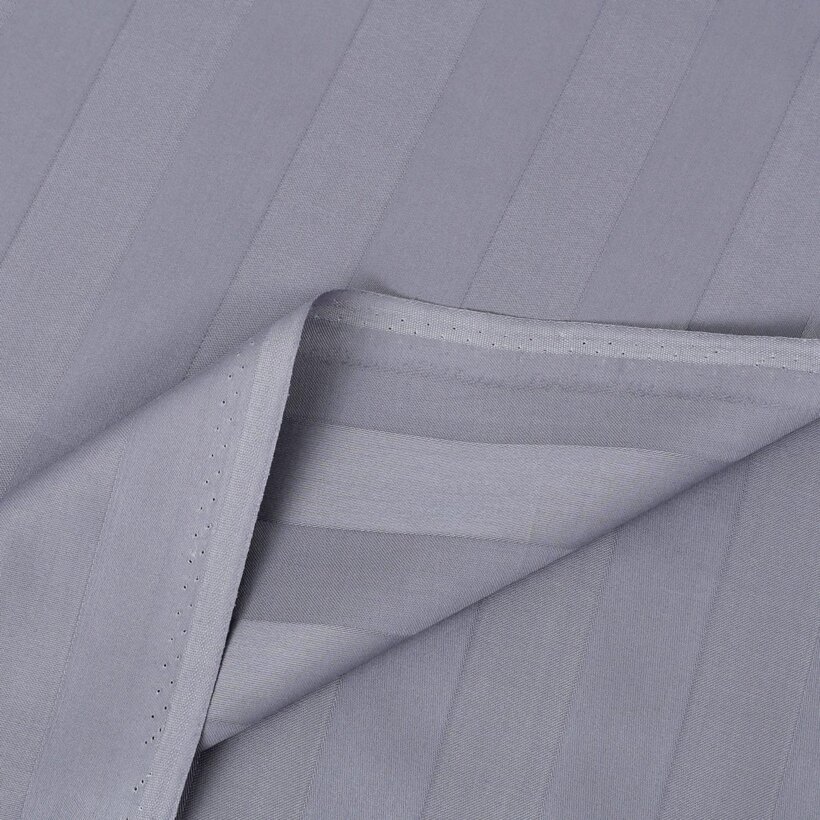 Damast - dunkelgraue Streifen mit Satin-Glanz