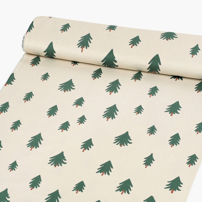 Weihnachtlicher Baumwollköper - Bäumchen auf natur