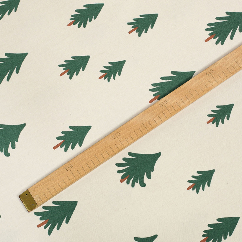 Weihnachtlicher Baumwollköper - Bäumchen auf natur