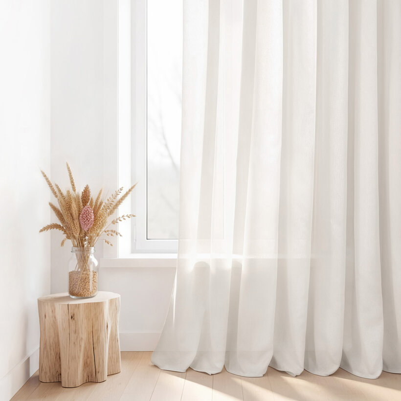 Gardine in feiner Netzoptik – Natur