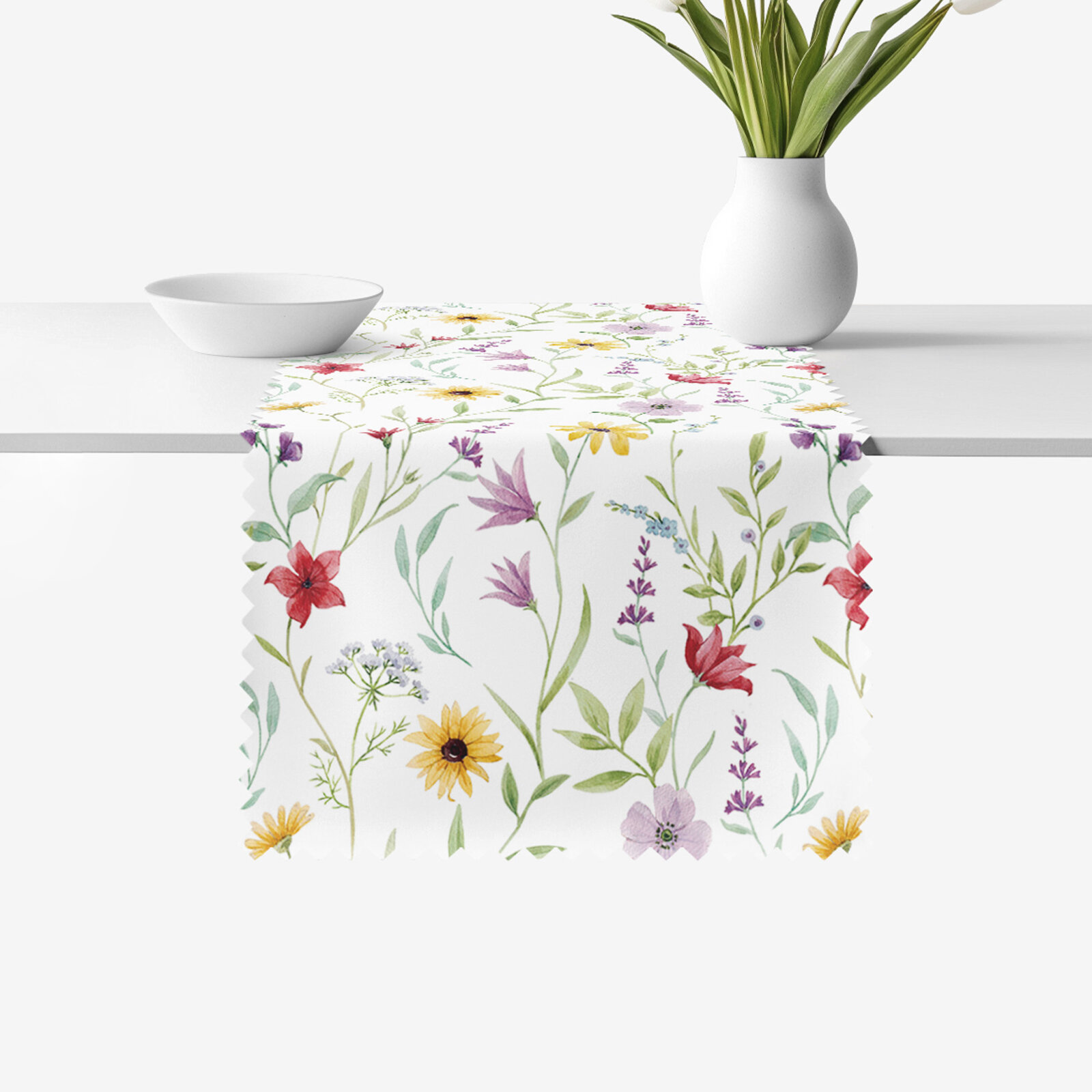 Teflon - Tischläufer - bunte Frühlingsblumen