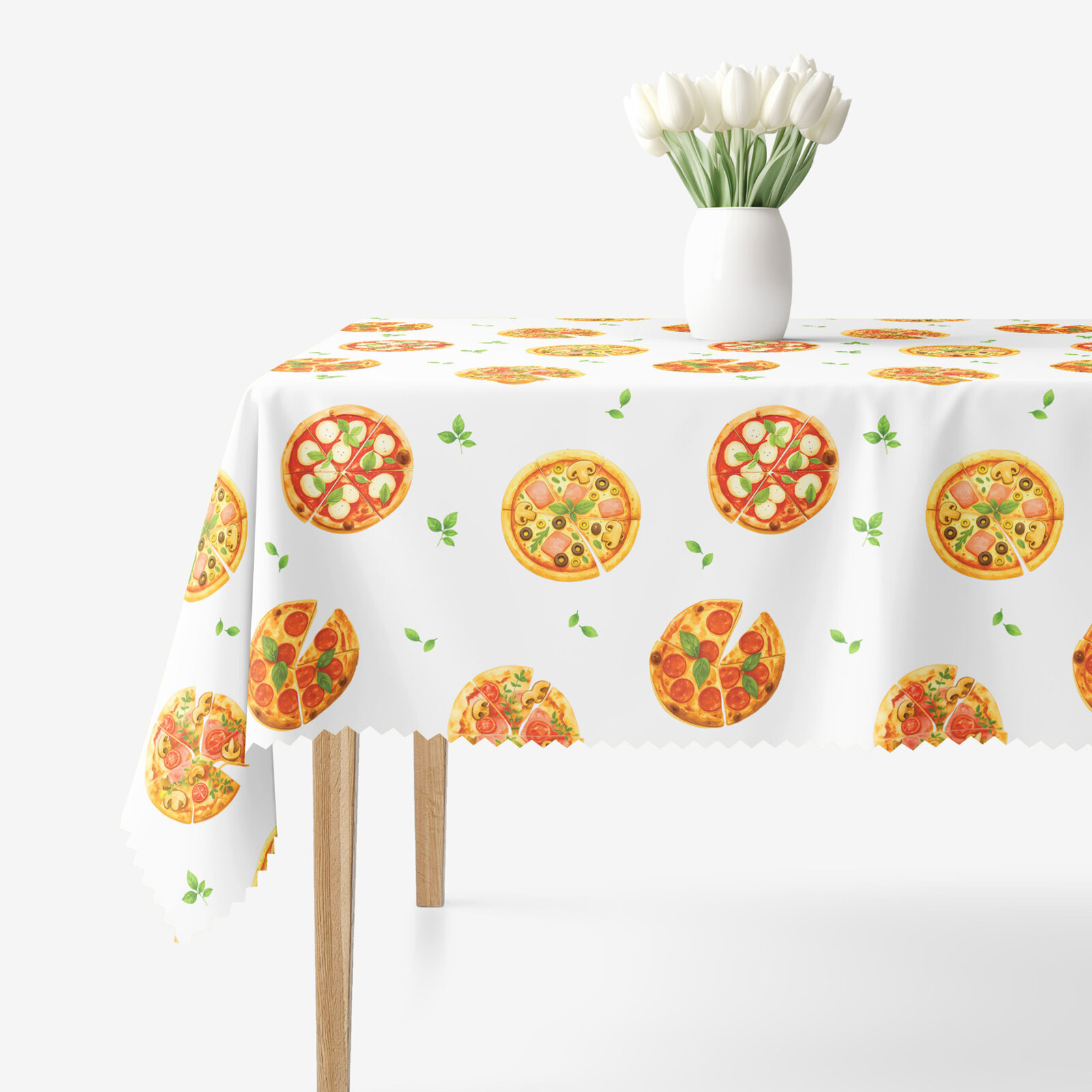 Eckige Tischdecke Teflon - köstliche Pizza
