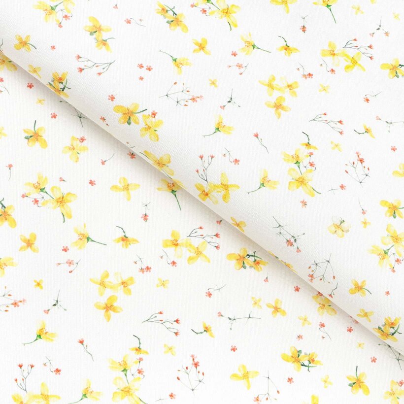 Dekorativer Stoff Valencia - Blüten der Narzissen