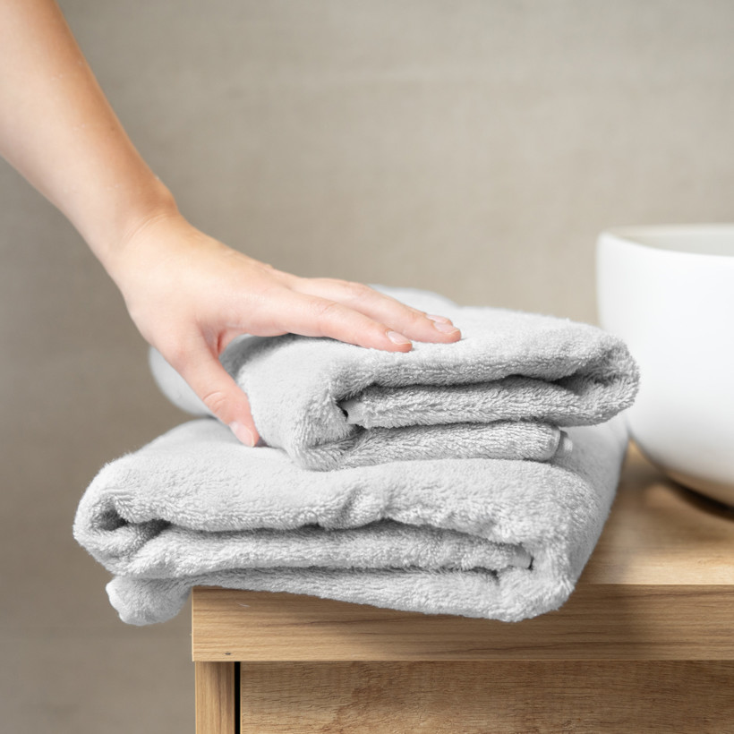 Bamboo Handtuch/Duschtücher Soft Lux - hellgrau