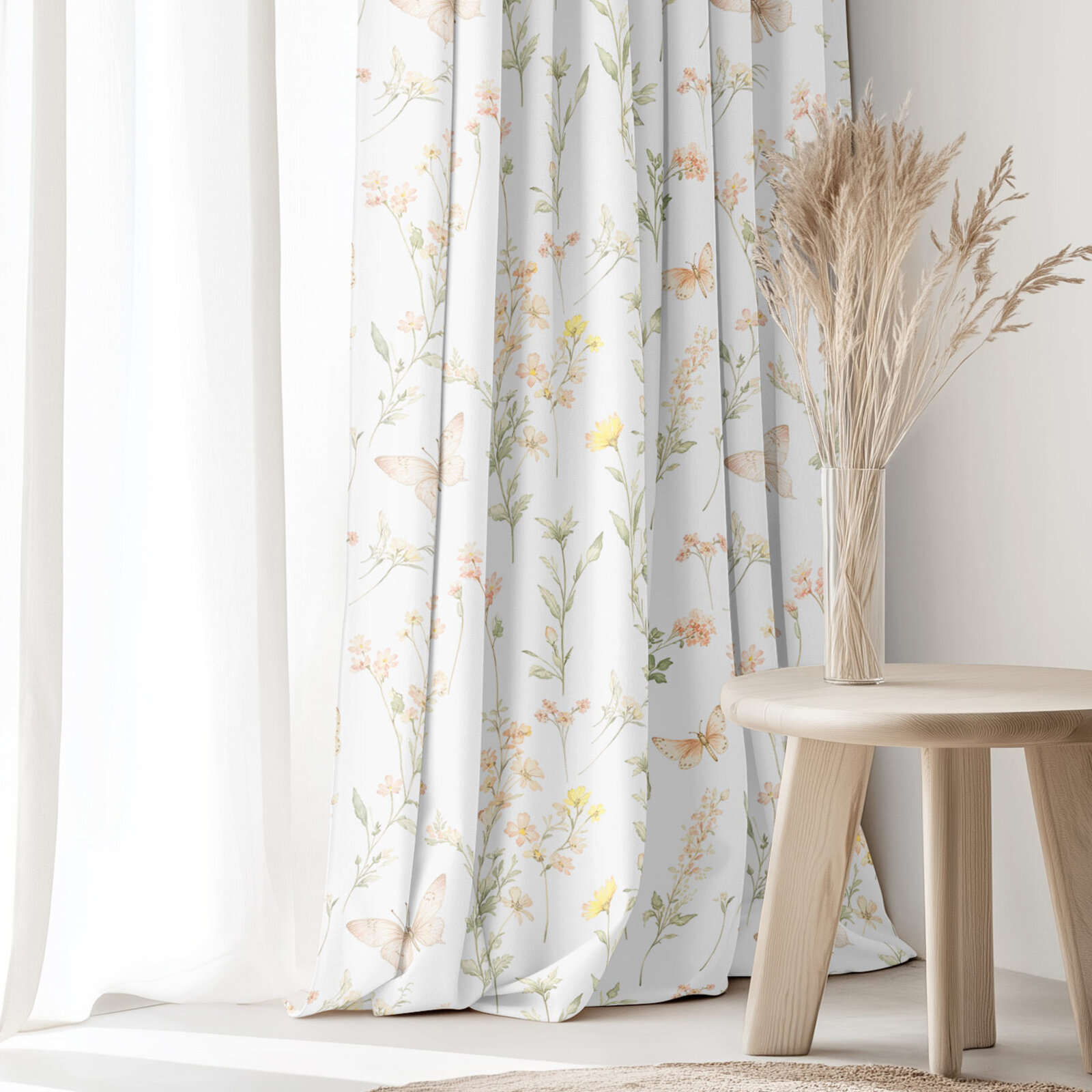 Dekorativer Vorhang – Schmetterlingsgarten