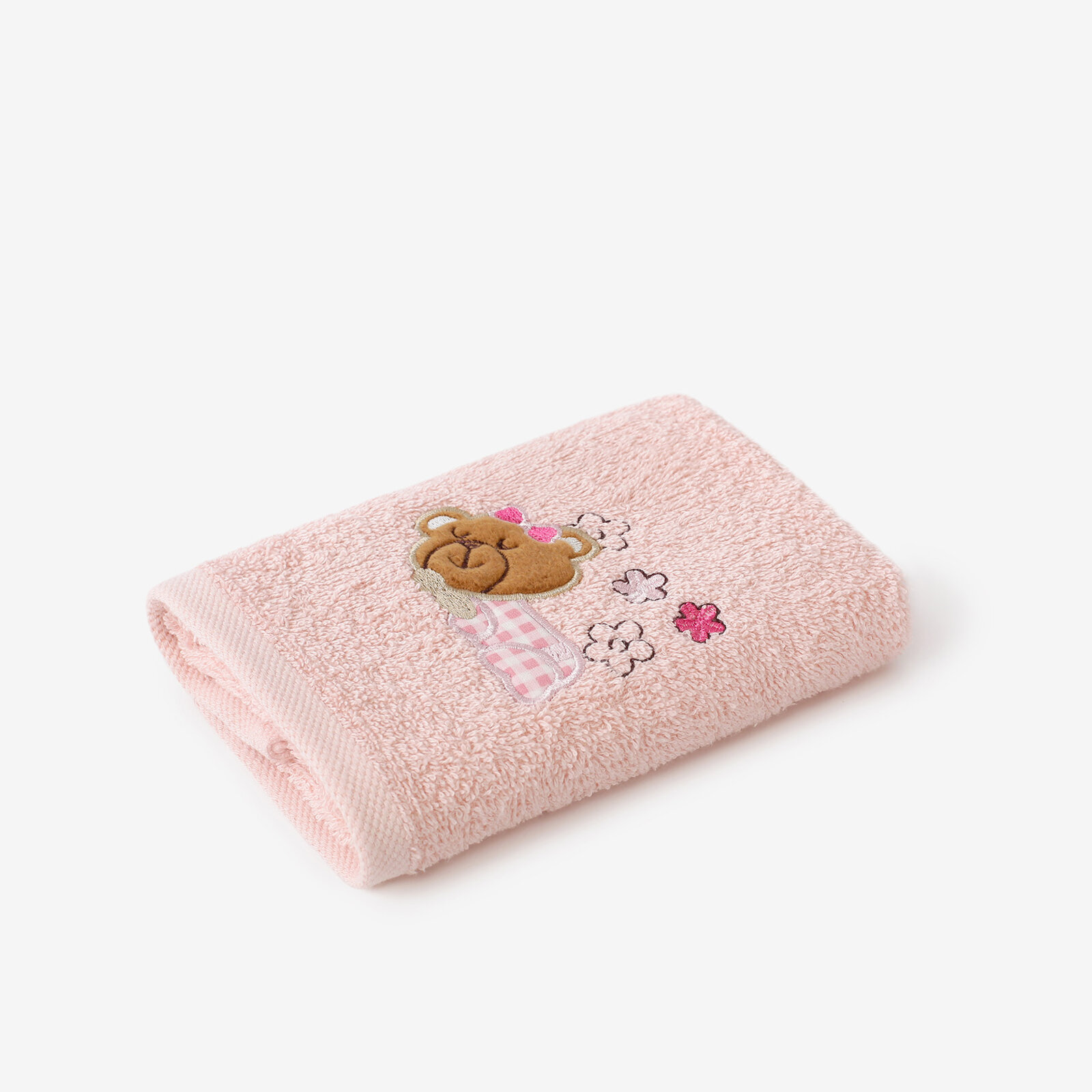 Kinder-Frottierhandtuch - Bärchen auf Rosa