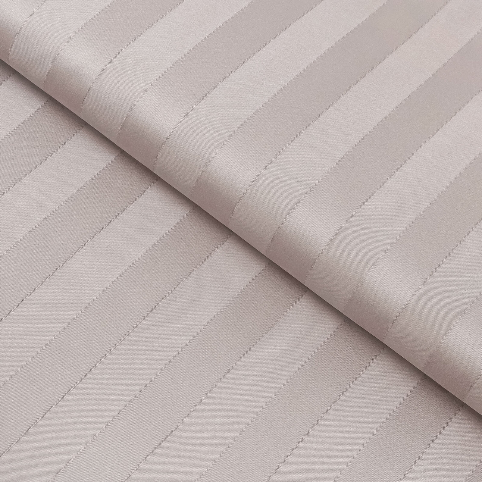 Damast - graubraun Streifen mit Satin-Glanz