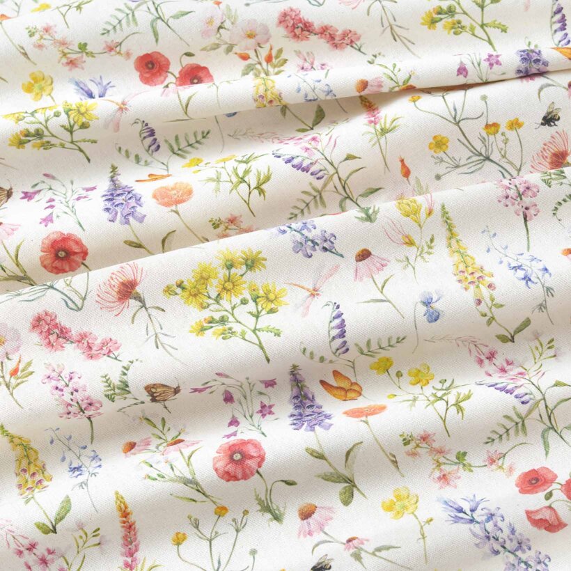 Dekorativer Stoff Valencia - Blühende Wiese