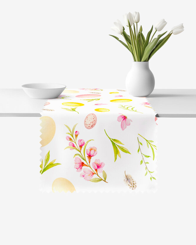 Ostern Tischläufer Teflon - Ostereier mit Blumen