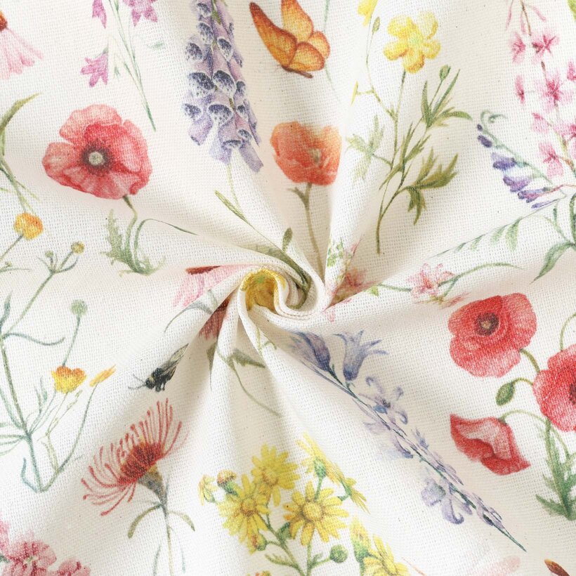 Dekorativer Stoff Valencia - Blühende Wiese
