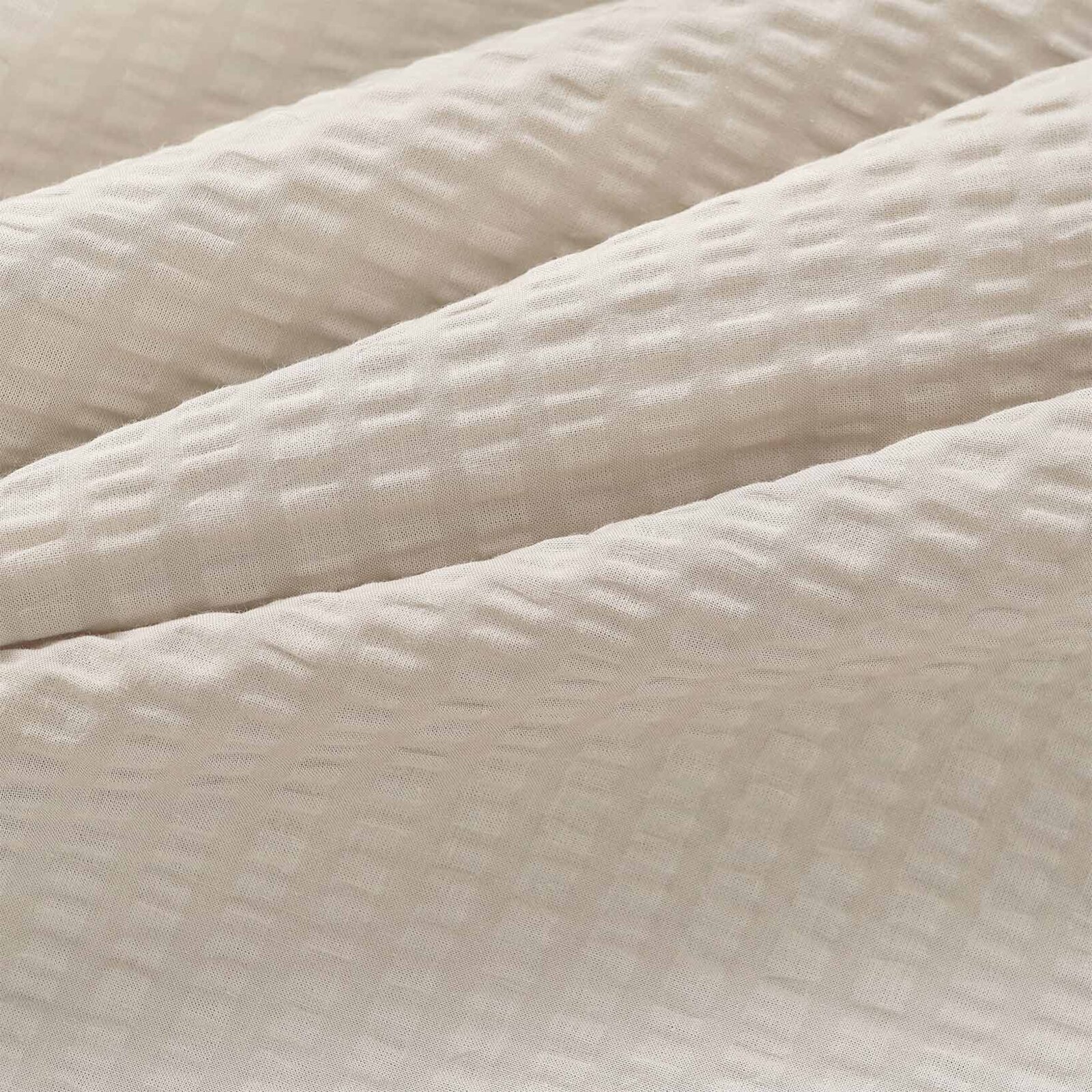 Seersucker Bettwäsche - latte