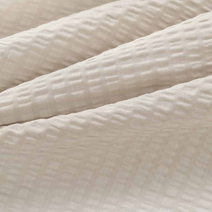 Seersucker Bettwäsche - latte