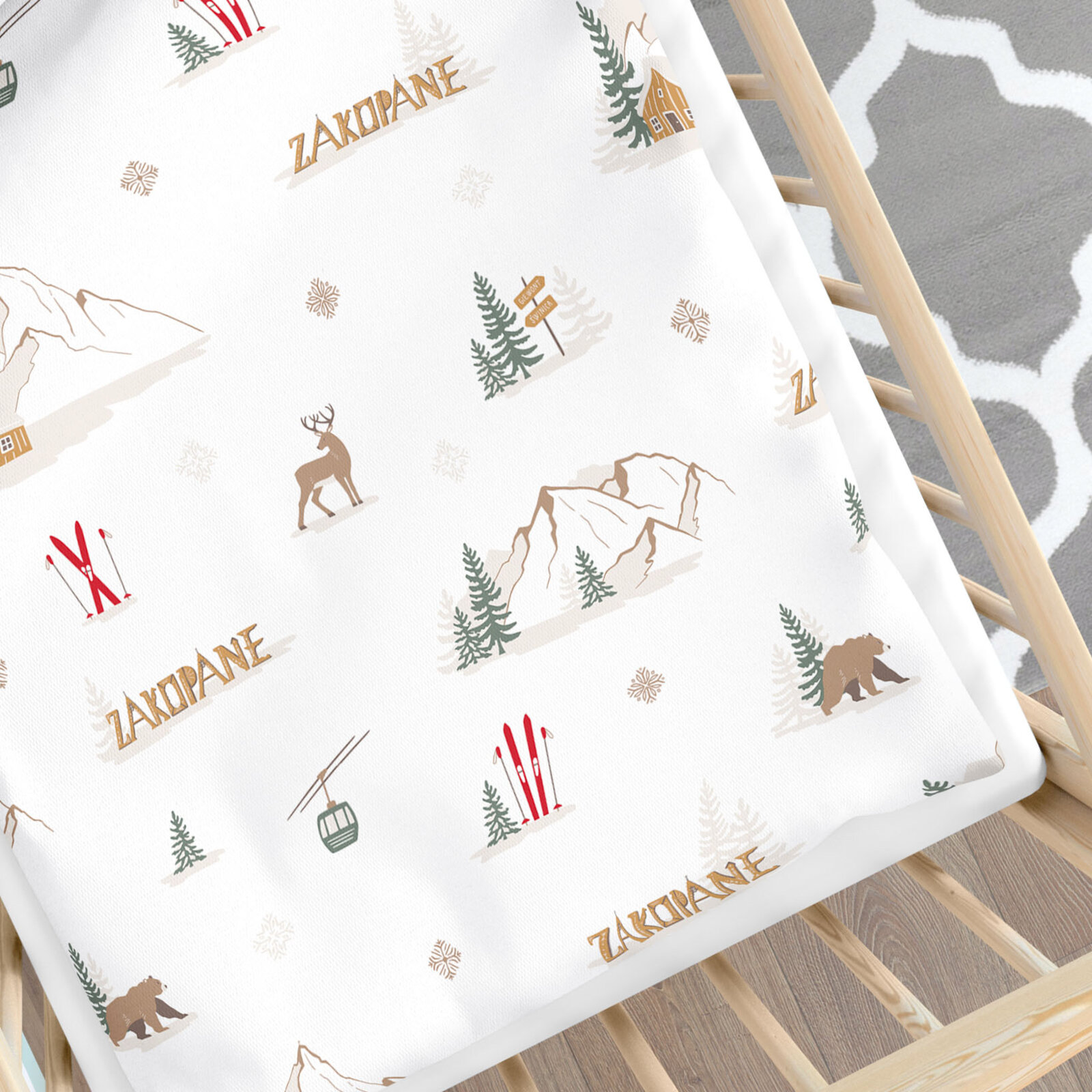 Weihnachtliche Bettwäsche für Babybetten aus Baumwolle - Zakopane