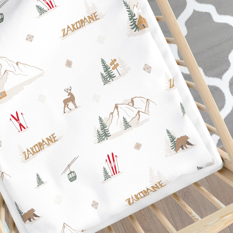 Weihnachtliche Bettwäsche für Babybetten aus Baumwolle - Zakopane