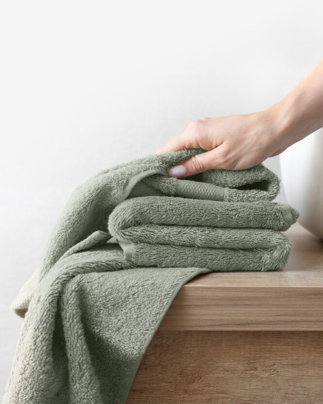 Bambus-Handtuch/Badetuch - salbeigrün