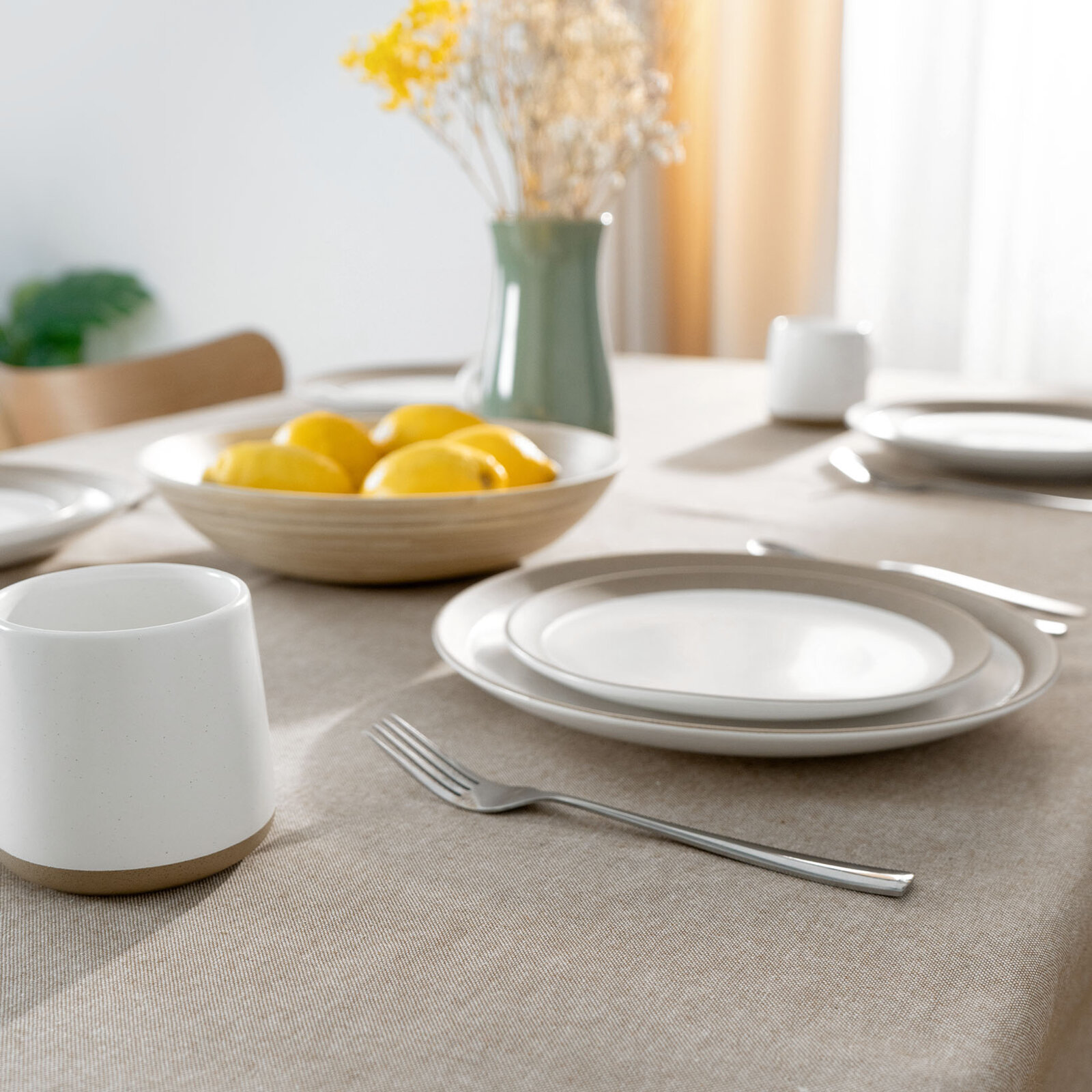 Eckige Tischdecke Malaga - kaffeenatur