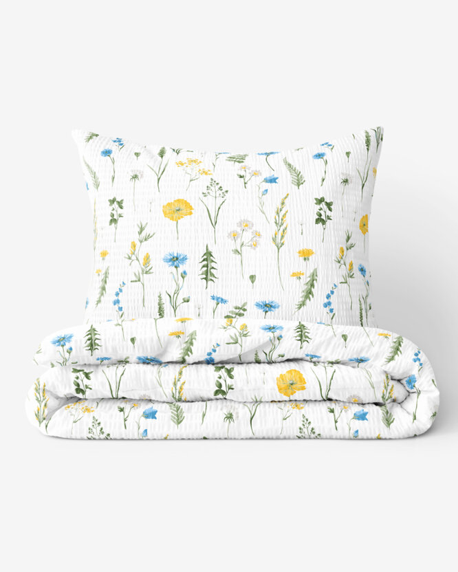 Seersucker Bettwäsche - Sommerwiese