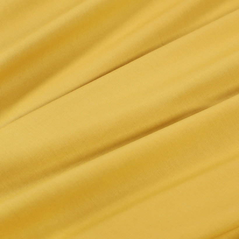 Ovale Tischdecke aus 100% Baumwolle - honiggelb