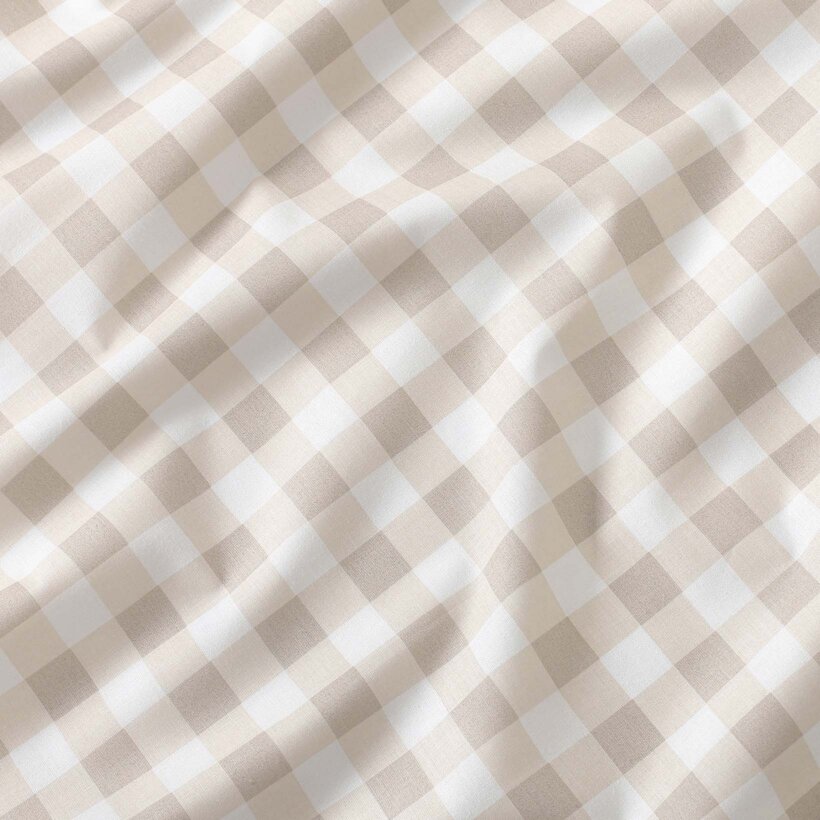 Spannbetttuch aus Baumwolle für Babybetten - Latte Würfel