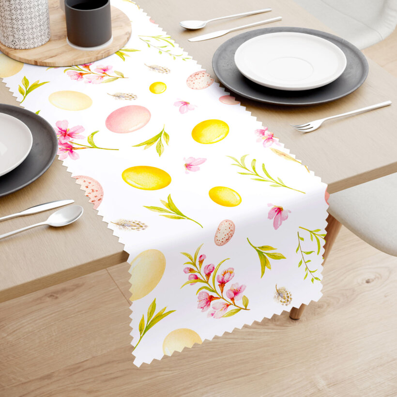 Ostern Tischläufer Teflon - Ostereier mit Blumen