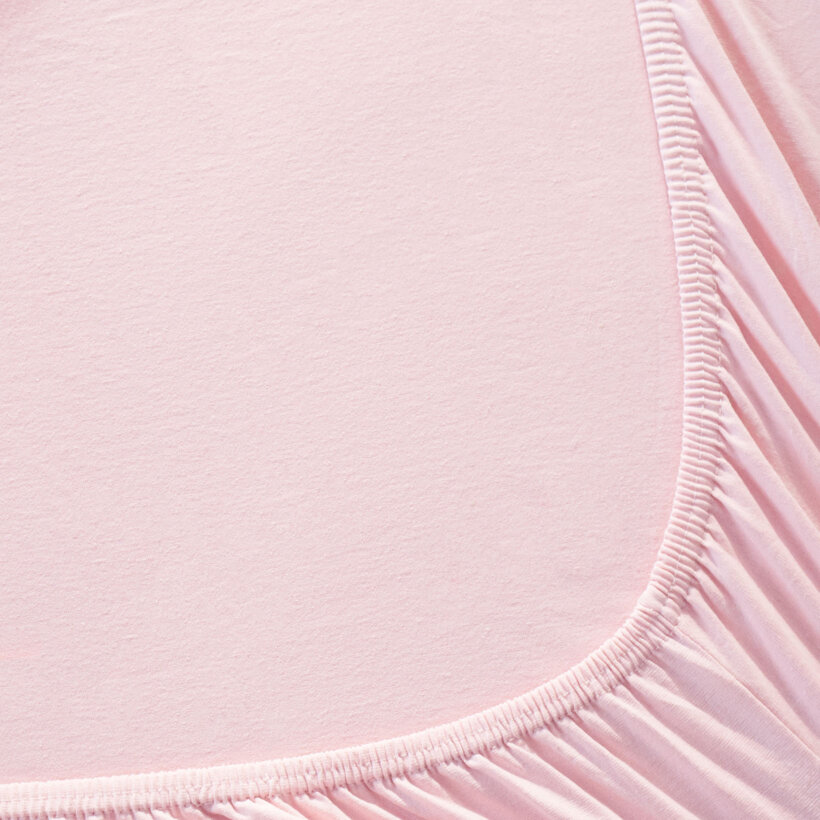 Bettlaken Jersey mit Gummiband - pastellrosa