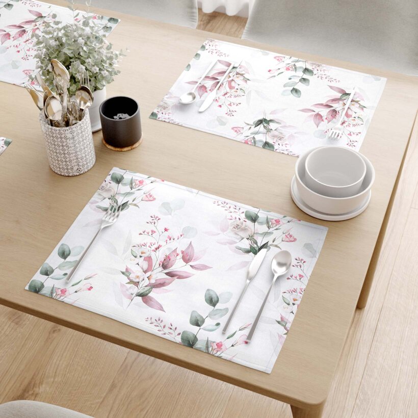 Tischset 100% Baumwolle Deluxe - zarte Rosen - 2 Stück