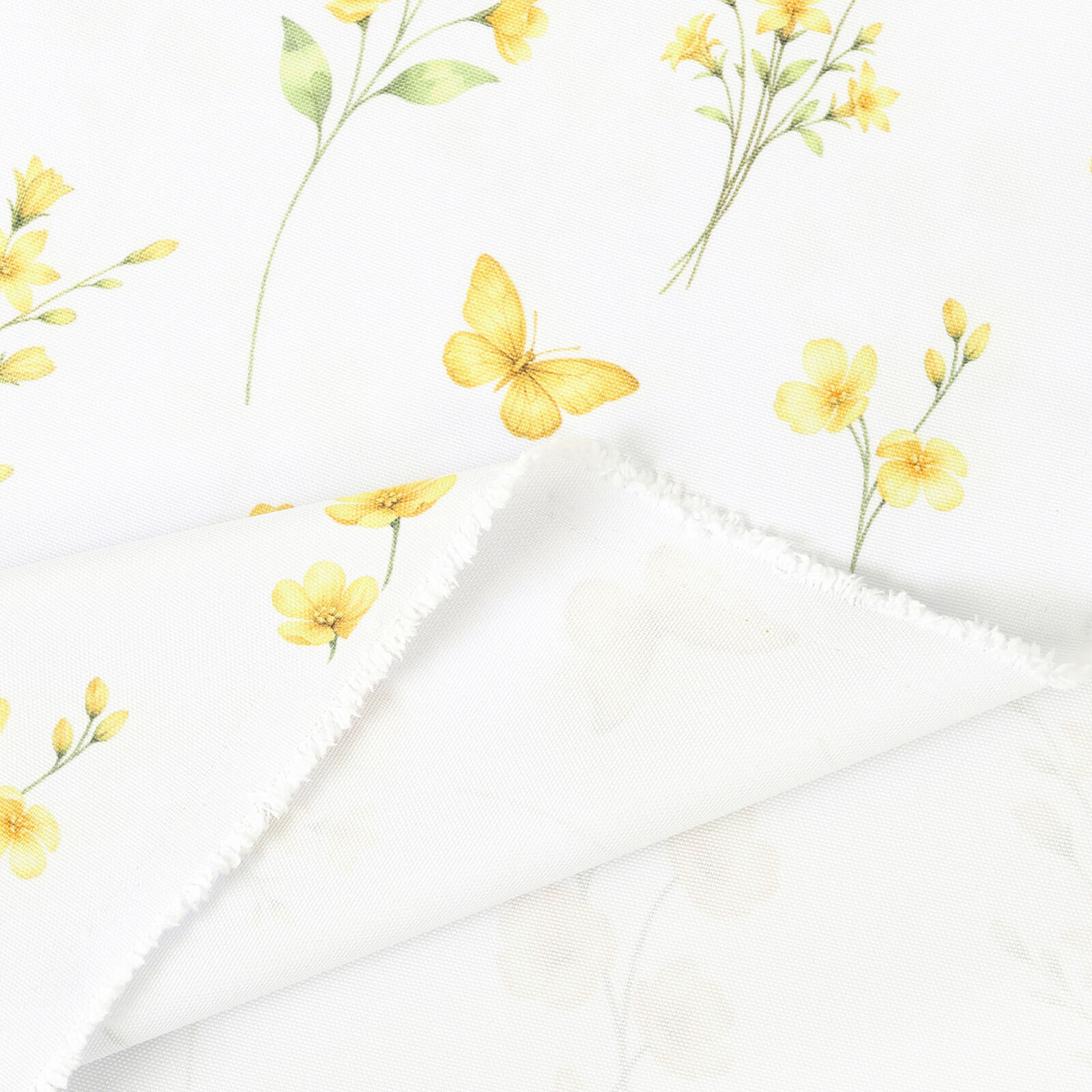 Teflonstoff für Tischdecken - Gelbe Wiese