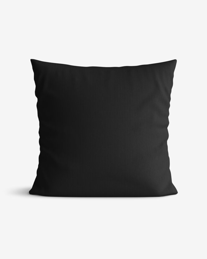 Kissenbezug aus Baumwolle - schwarz