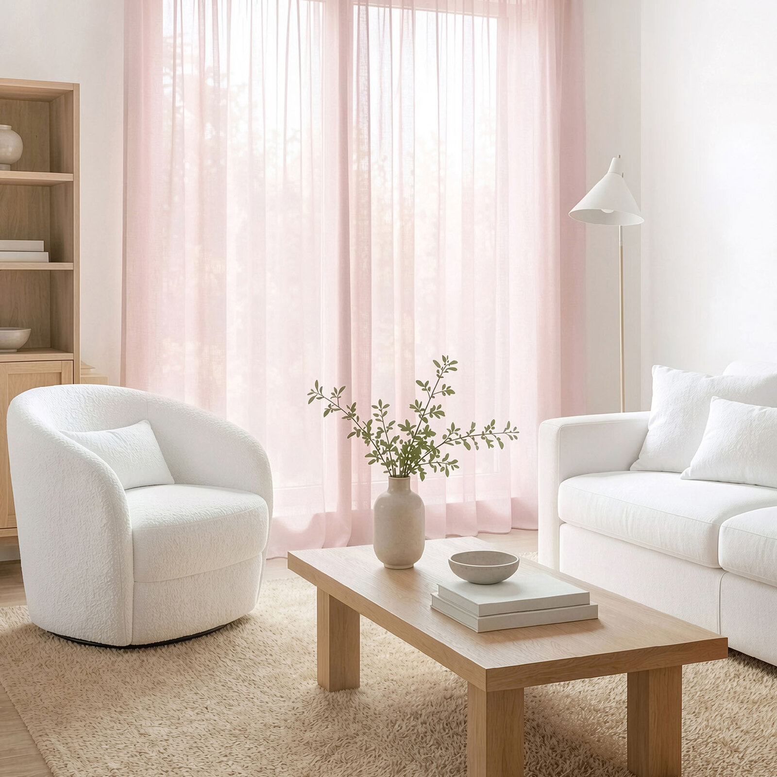 Voile – Rustikales Rosa