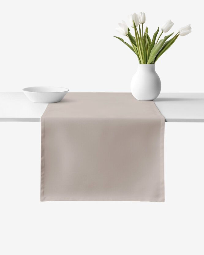 Tischläufer aus 100% Baumwolle - graubraun