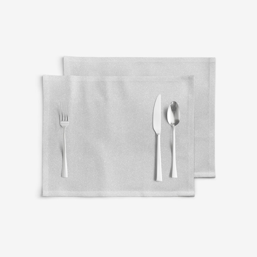 Exklusives Weihnachtstischset - silberfarben mit Glitzereffekt - Set 2 Stücke