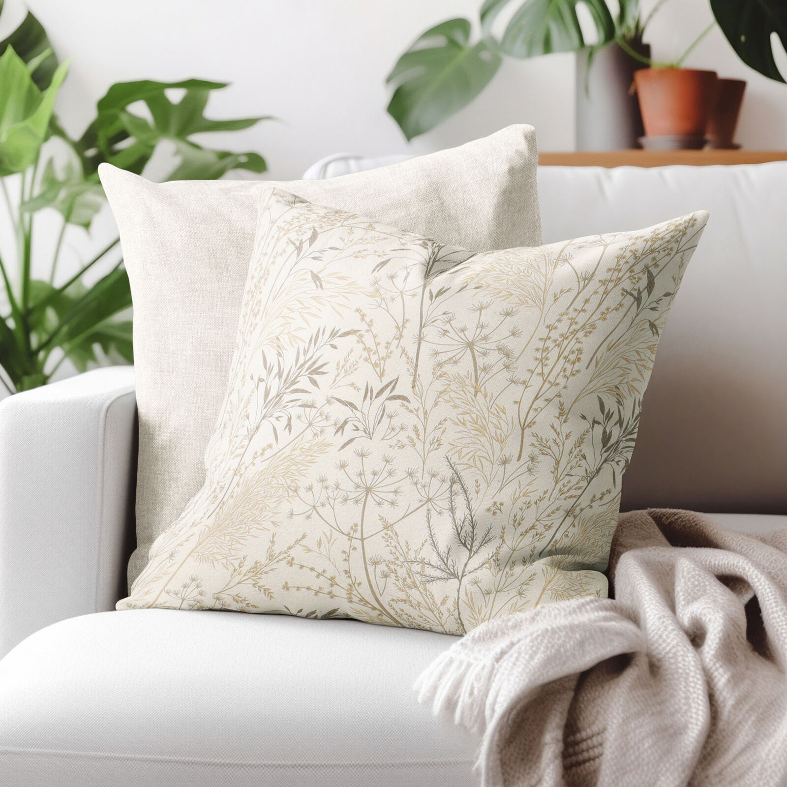 Dekorativer Kissenbezug Valencia - Wiesengräser