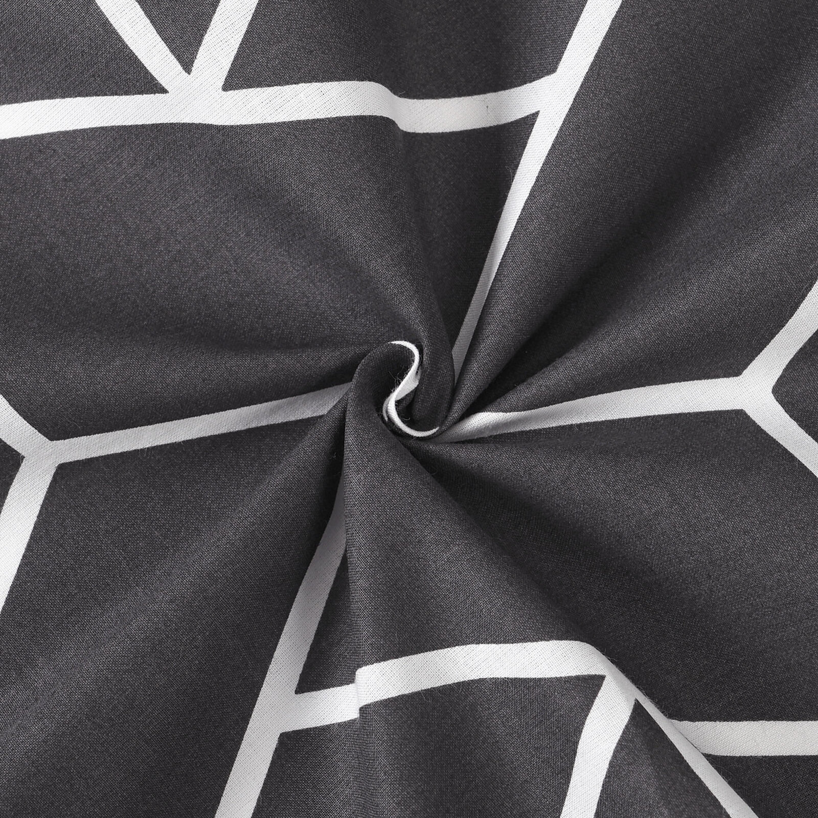 Baumwollstoff - Mosaik auf Dunkelgrau