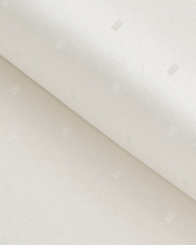 Teflonstoff für Tischdecken – creme mit glänzenden Rechtecken