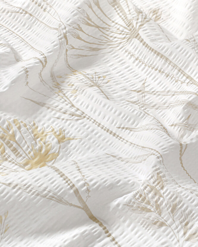 Seersucker Bettwäsche Duo - Dekorpflanzen mit Latte