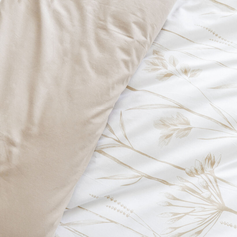 Bettwäsche aus Baumwolle Duo - Dekorpflanzen mit Latte