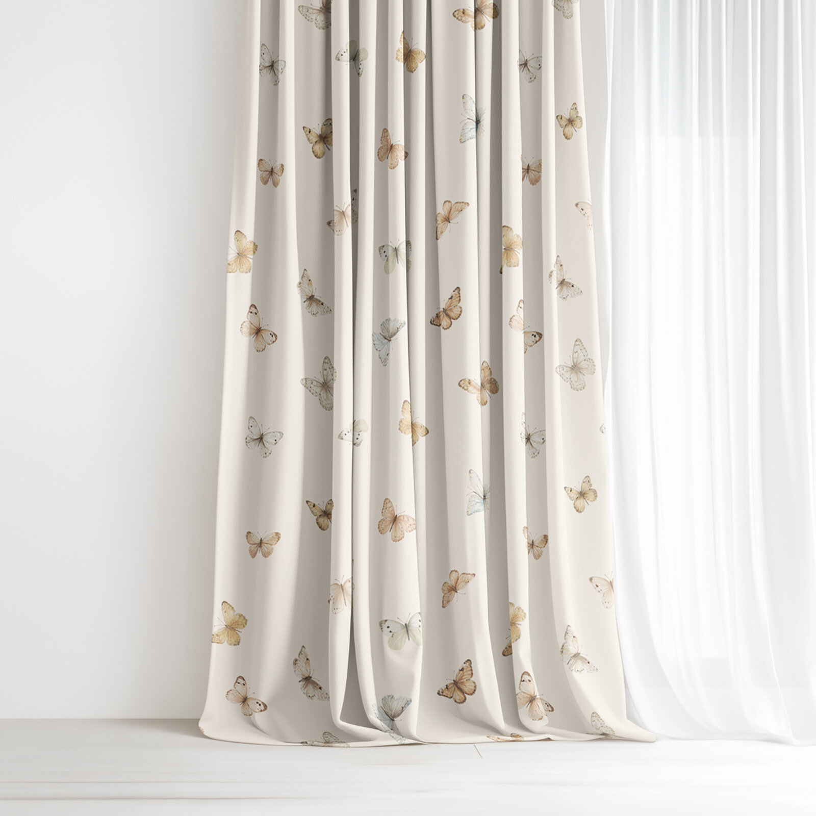 Dekorativer Vorhang – Schmetterlinge