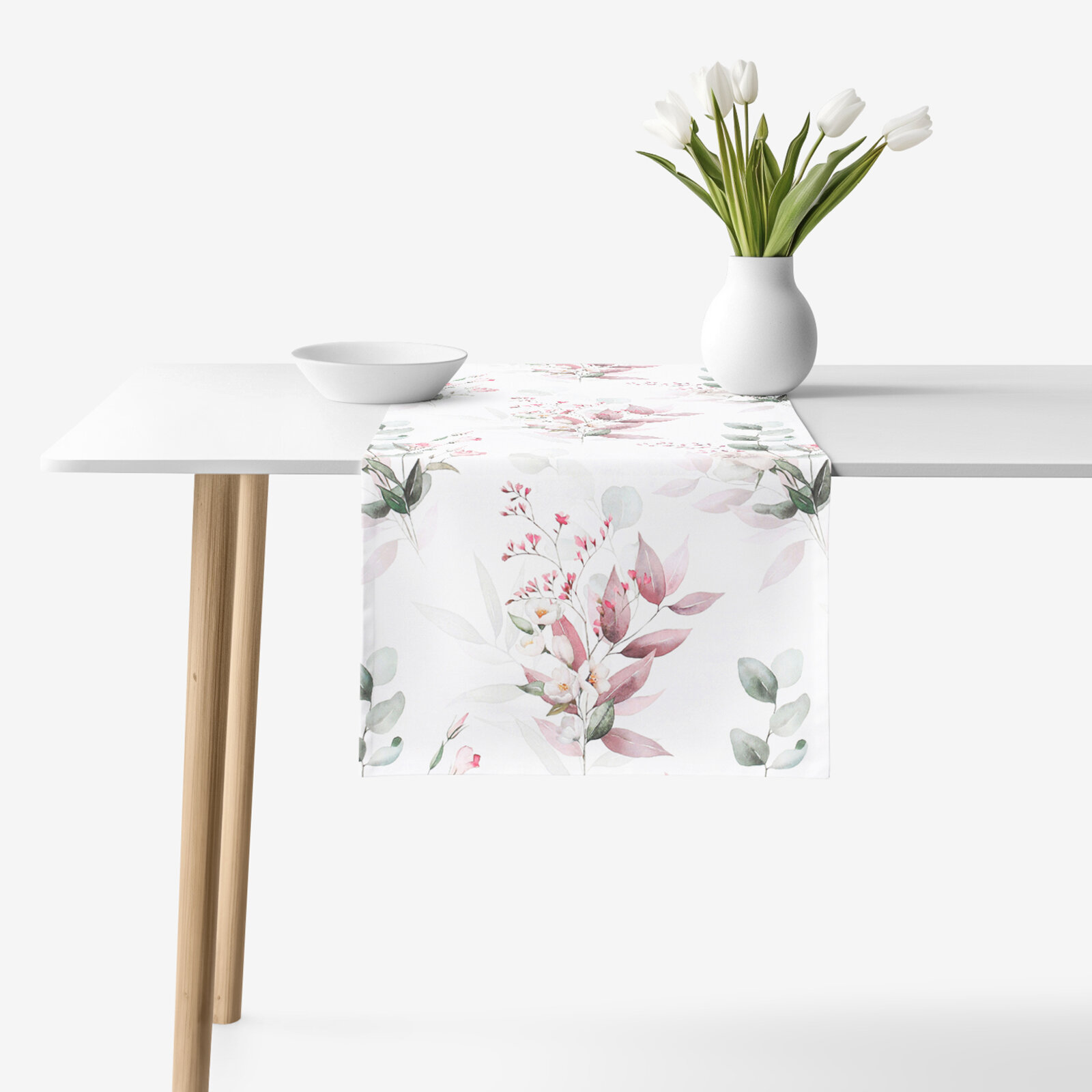 Tischläufer aus 100% Baumwolle Deluxe - zarte Rosen
