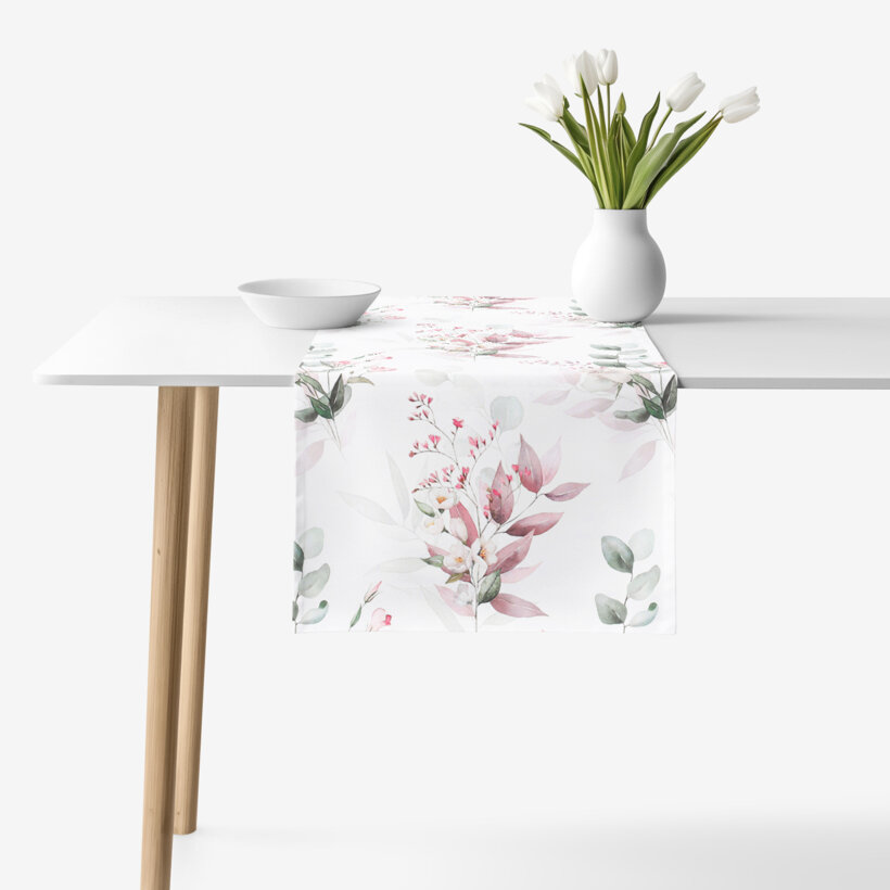 Tischläufer aus 100% Baumwolle Deluxe - zarte Rosen