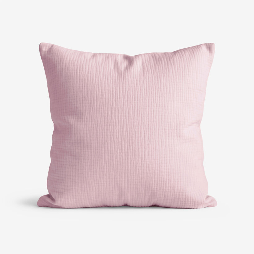 Musselin-Kissenbezug – pastellrosa