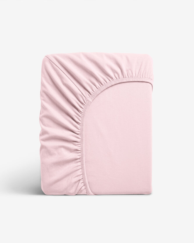 Elastisches Jersey-Spannbettlaken - pastellrosa