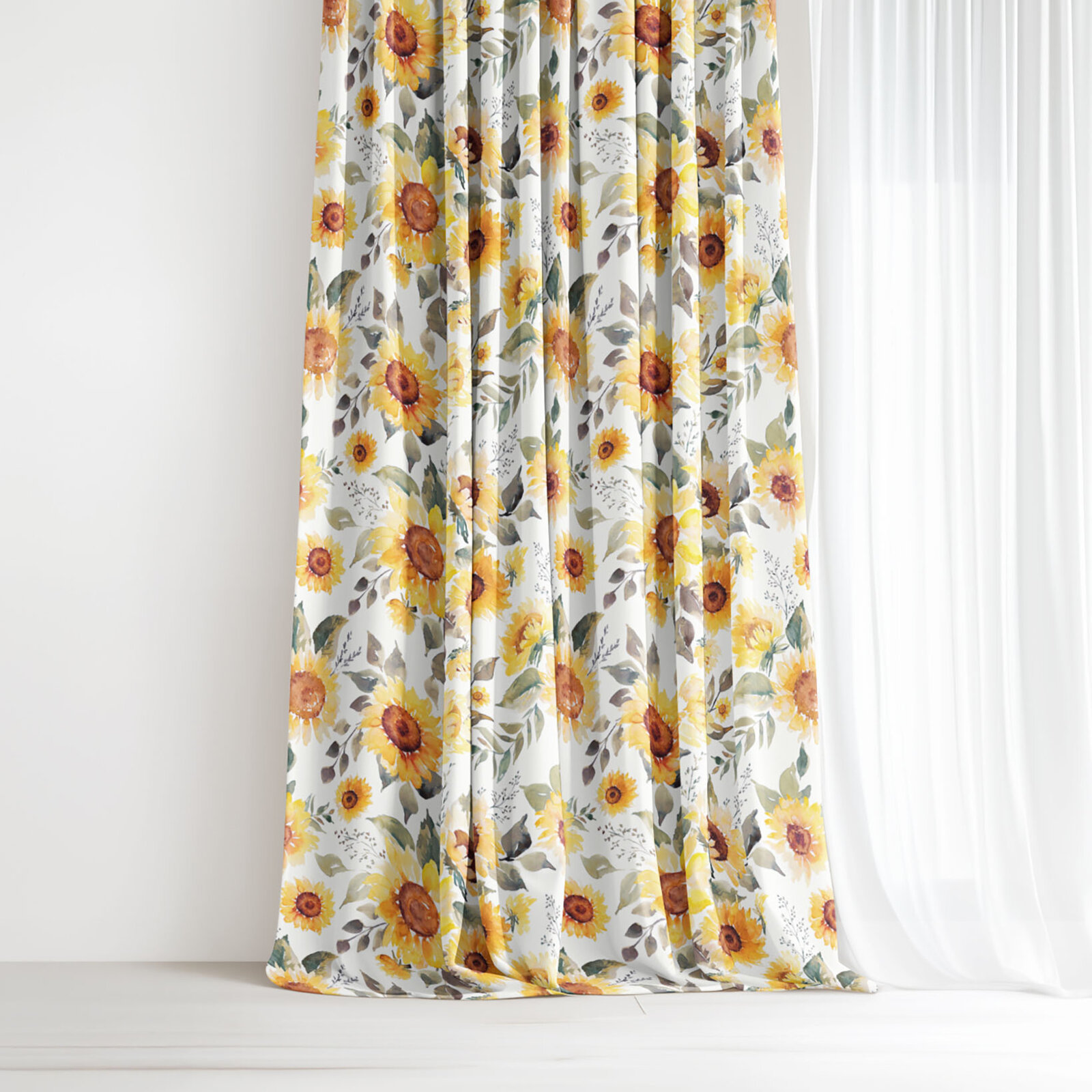 Dekorativer Vorhang – Sonnenblumen
