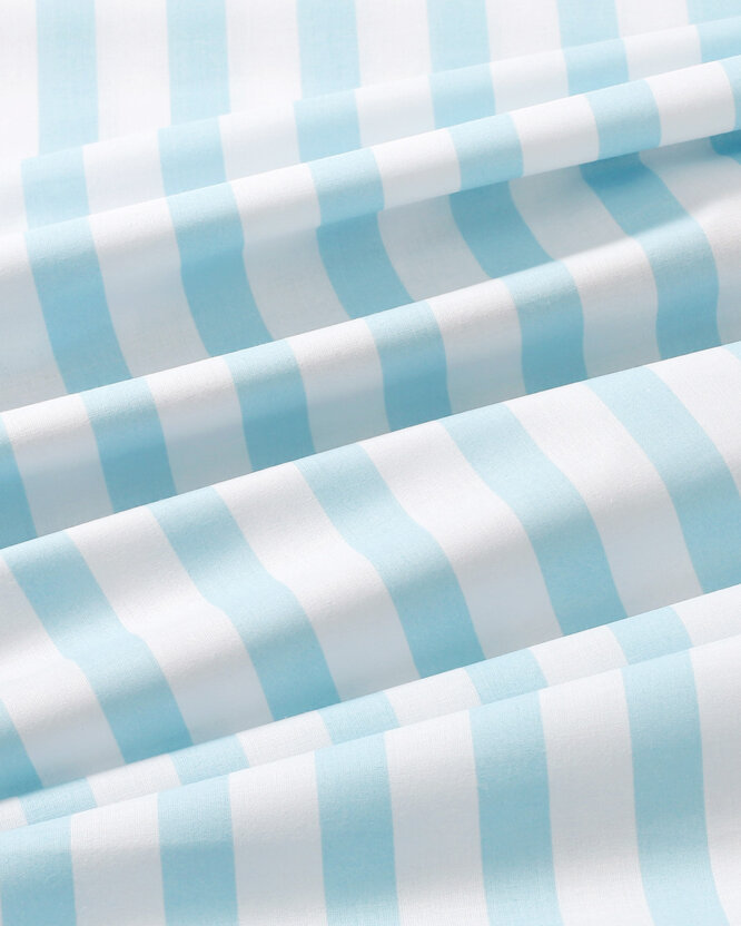 Runde Tischdecke 100% Baumwolle - blaue Streifen