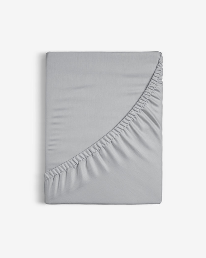 Spannbettlaken aus Baumwolle - grau