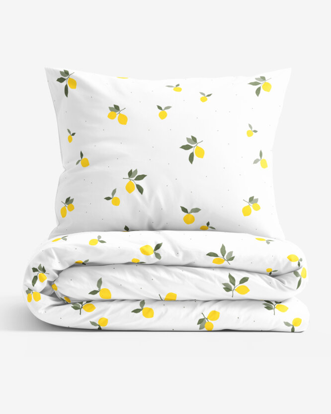 Bettwäsche aus Baumwolle - Zitronen