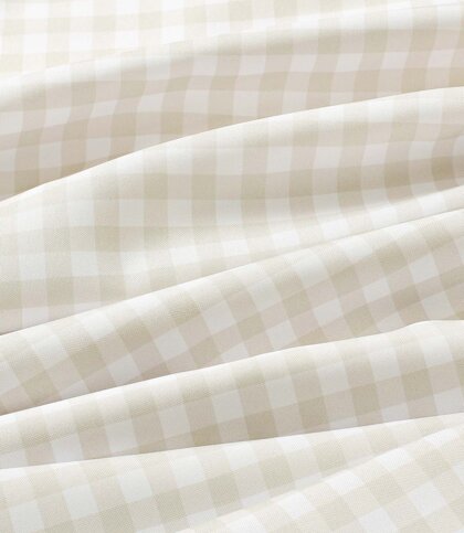 Runde Tischdecke Teflon - beige Würfel