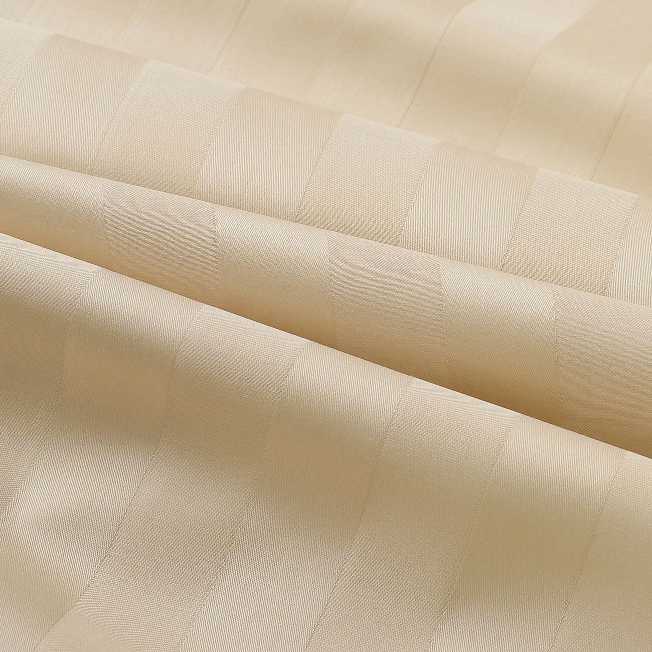 Festliche runde Damast-Tischdecke - goldene Streifen mit Satin-Glanz