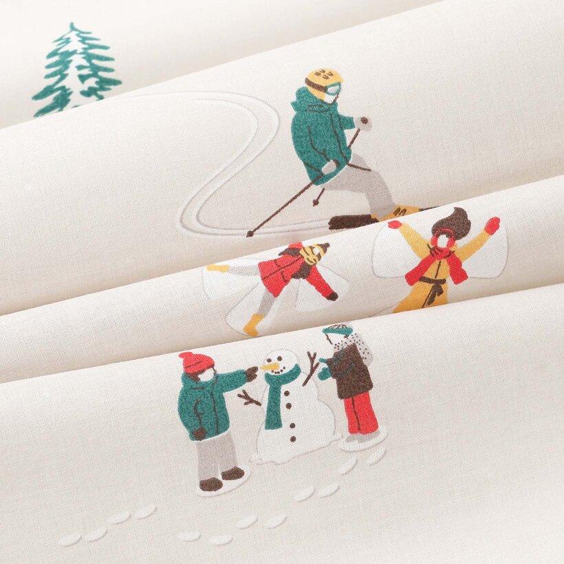 Weihnachtlicher Baumwollstoff - Winterfreuden