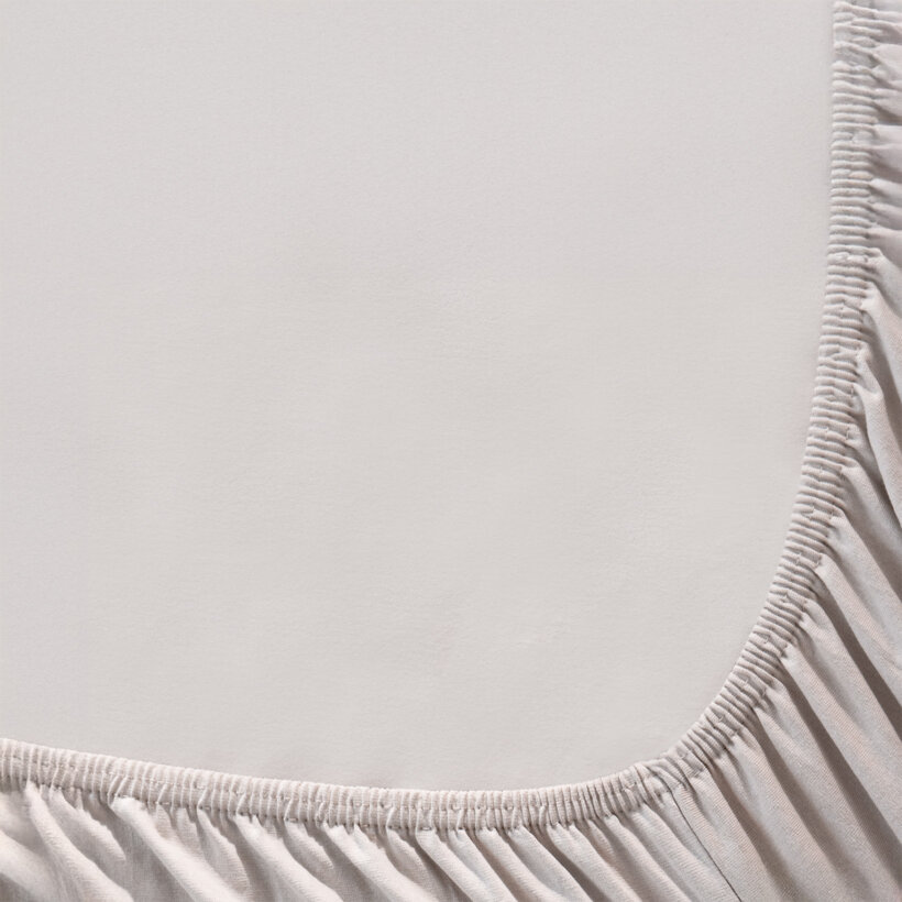 Bettlaken Jersey mit Gummiband - graubraun